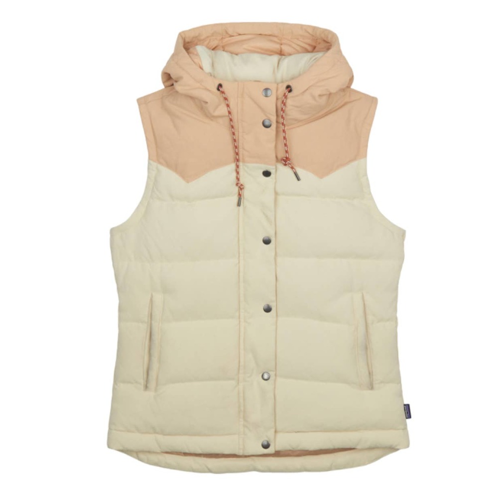 patagonia women's XL cream bivy puffer down vest